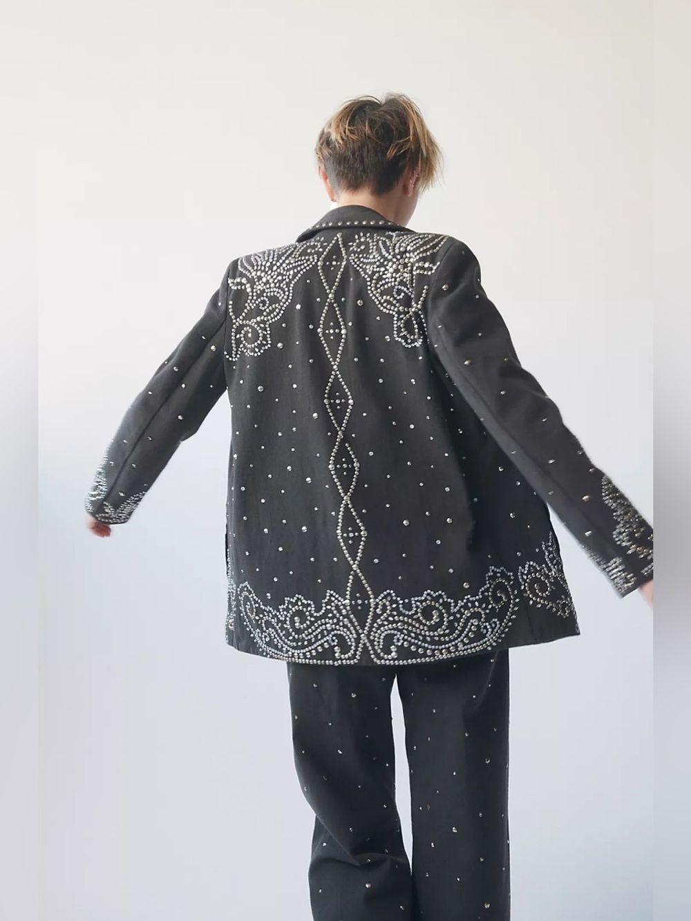 Free People Studded Embellished Blazer
